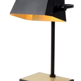 LUCIDE 45581/01/30 LANCE stolové svietidlo/lampa E27/40W čierna/mosadz