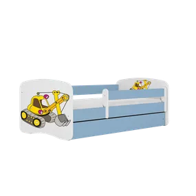 Letoss Detská posteľ BABY DREAMS 160/80 - Bager Modrá Bez matraca S uložným priestorom
