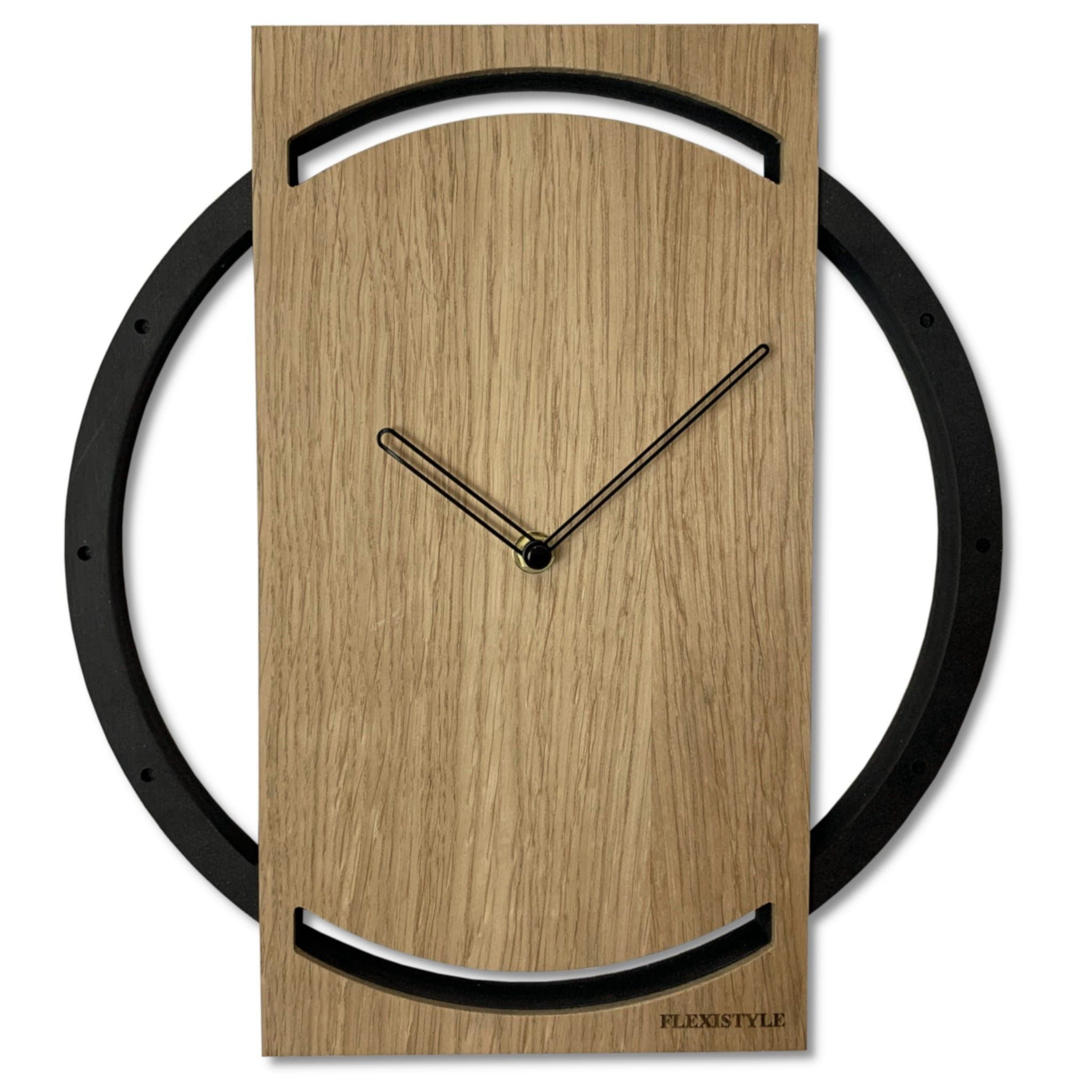 DomTextilu Elegantné hodiny na stenu WOOD OAK 2 16610