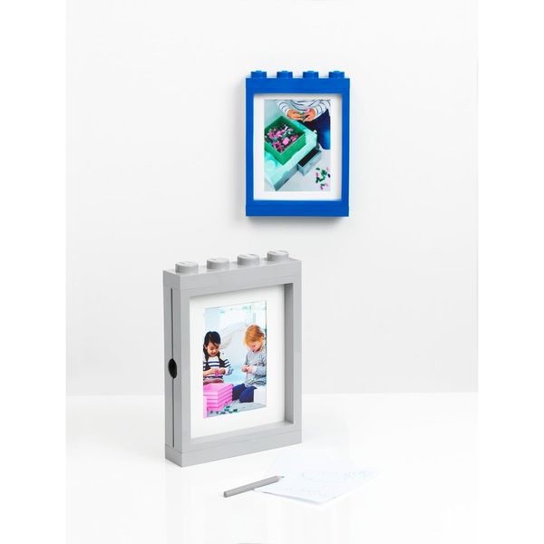 Sivý rámček na fotku LEGO®, 19,3 x 26,8 cm