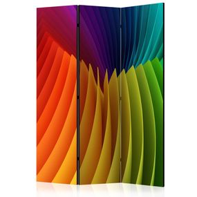 Paraván Rainbow Wave Dekorhome 135x172 cm (3-dielny)