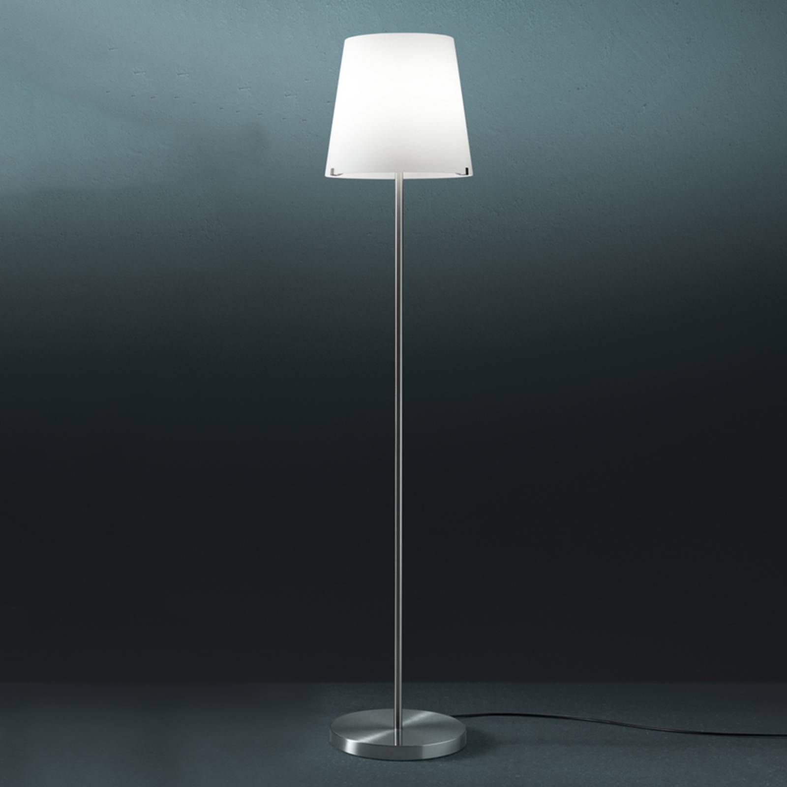 Fontana Arte 3247 stojaca lampa výška 150cm Ø 32cm, Obývacia izba / jedáleň, kov, sklo, E27, 150W, K: 150cm