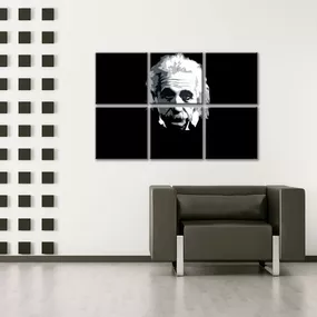 Ručne maľovaný POP Art obraz Einstein