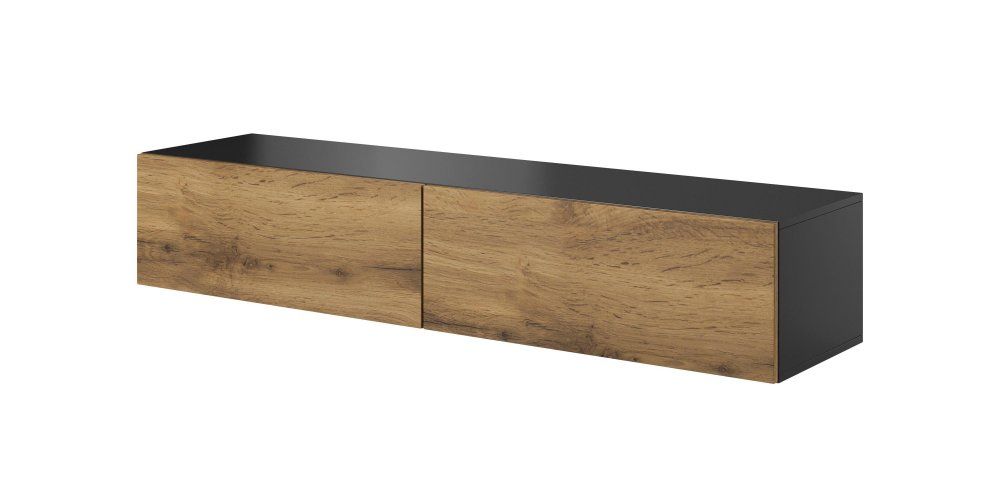 Závesný TV stolík LIVO RTV-160W Halmar Antracit / dub wotan