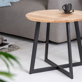 LuxD Dizajnový odkladací stolík Hansa 50 cm dub