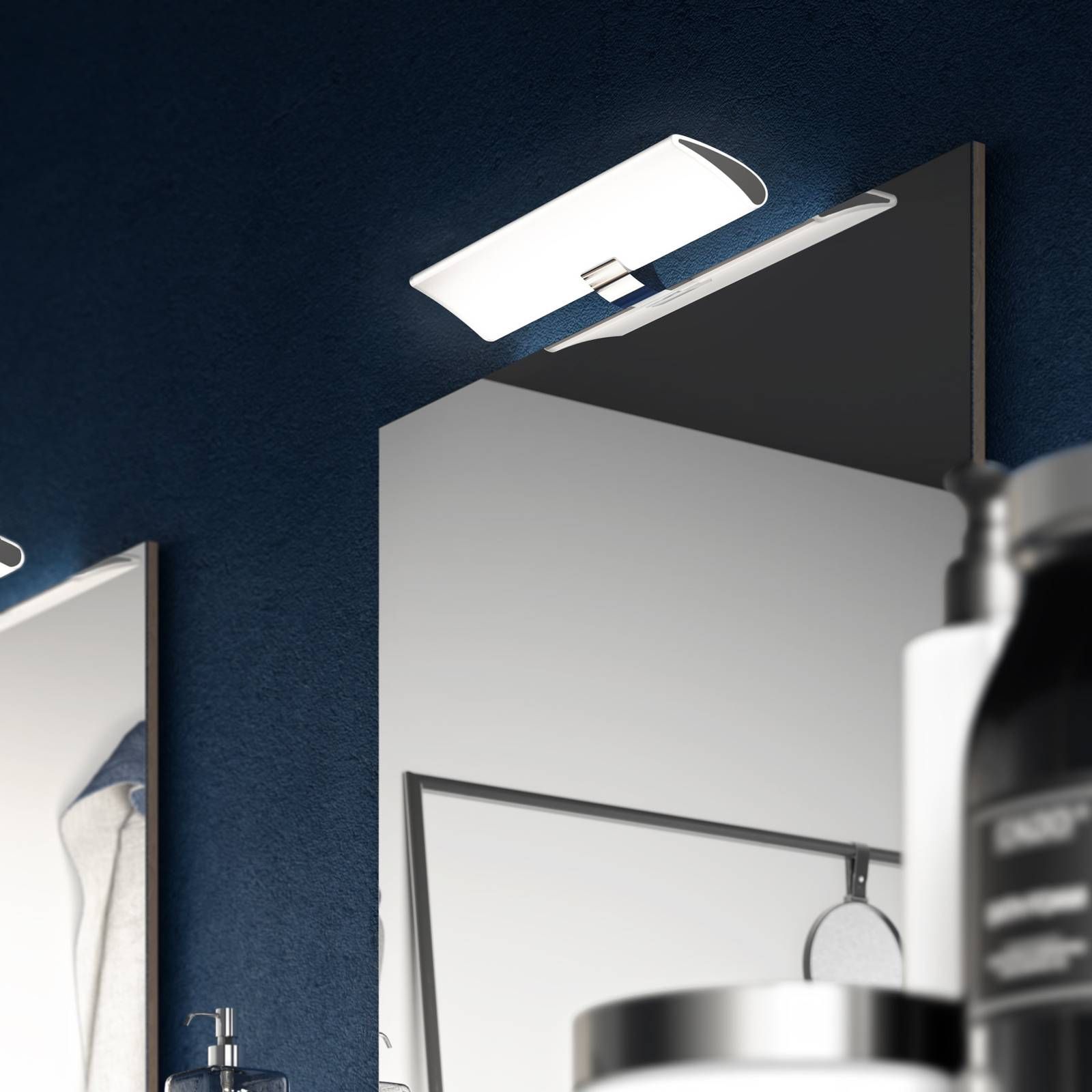 Ebir Zrkadlové LED svietidlo Miracle chróm, šírka 30 cm, Kúpeľňa, plast, polykarbonát, 7W, L: 30 cm, K: 4.6cm