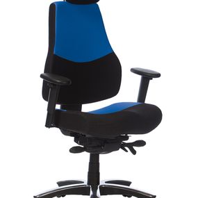 KAPA Kancelárska stolička RANGER modro-čierny pre 24hod. prevádzka