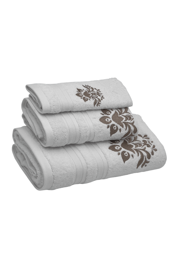 Soft Cotton Osuška a uteráky ORCHIS v darčekovom balení Biela Sada (uterák 30x50cm, 50x100cm, osuška 70x140cm)
