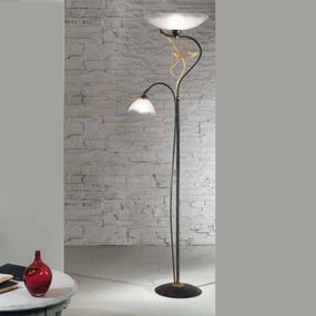 Kögl Stojacia lampa AMABILE s lampou na čítanie, Obývacia izba / jedáleň, kov, sklo, L: 49 cm, K: 178cm