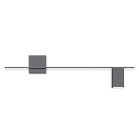 Vibia Structural 2610 nástenné LED, tmavosivé, Obývacia izba / jedáleň, hliník, plast, 12W, Energialuokka: D, P: 120 cm