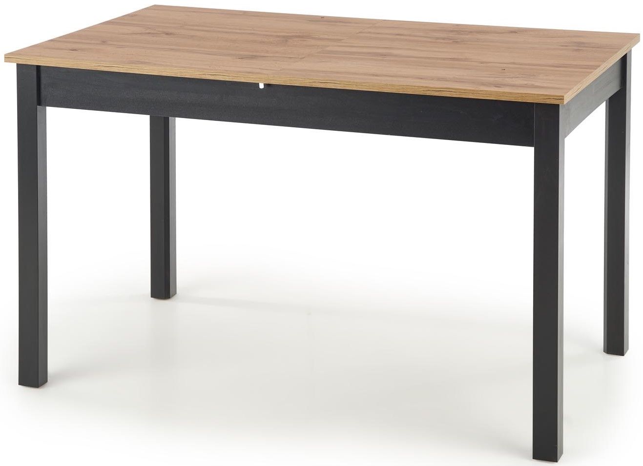 HALMAR Jedálenský rozkladací stôl ALBON dub wotan/čierna 124-168x74 cm