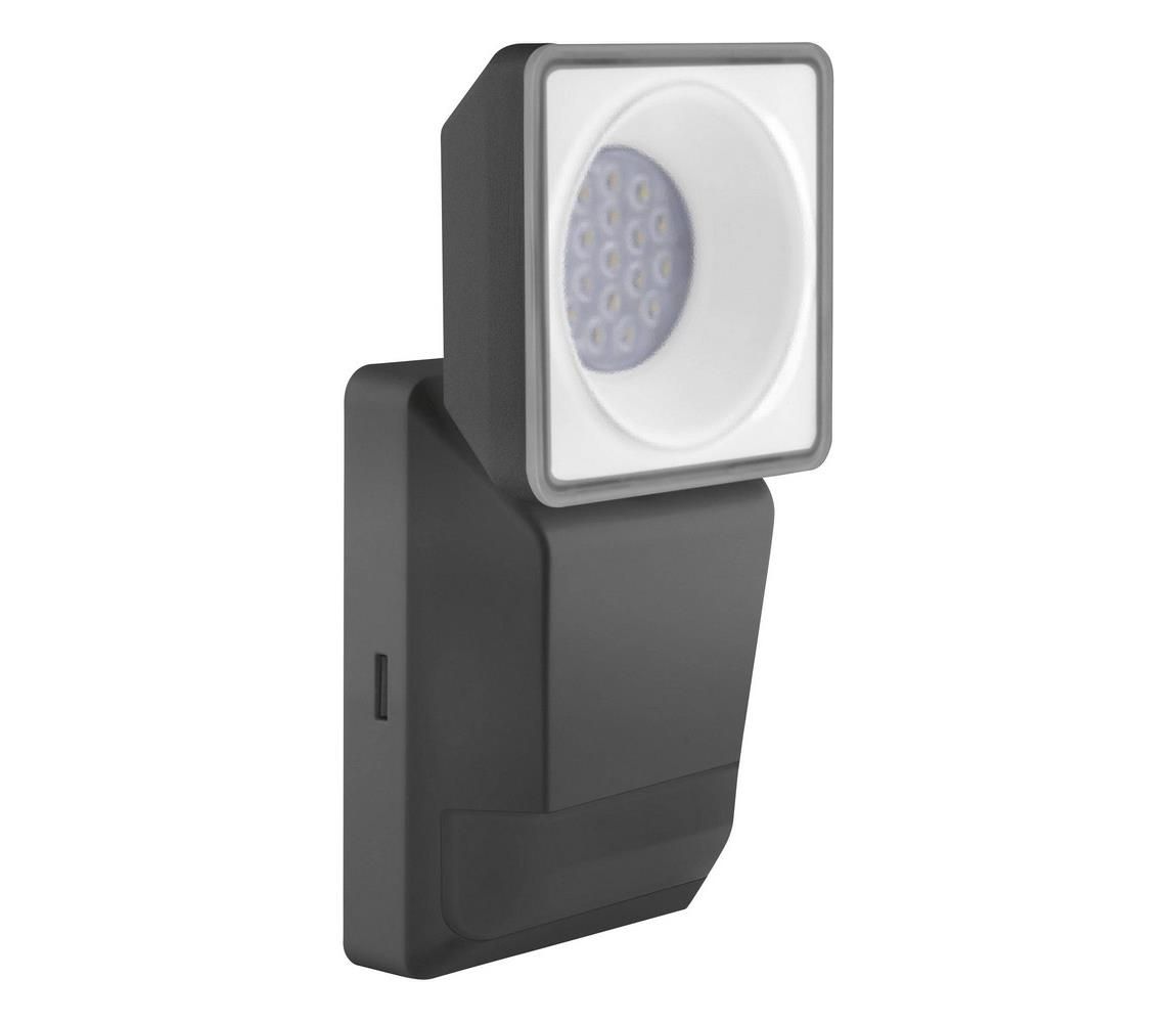 Ledvance -LED Vonkajšie nástenné svietidlo so senzorom SPOT LED/8W/230V IP55 čierna