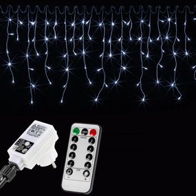 VOLTRONIC svetelný dážď 15 m, 600 LED, studená biela