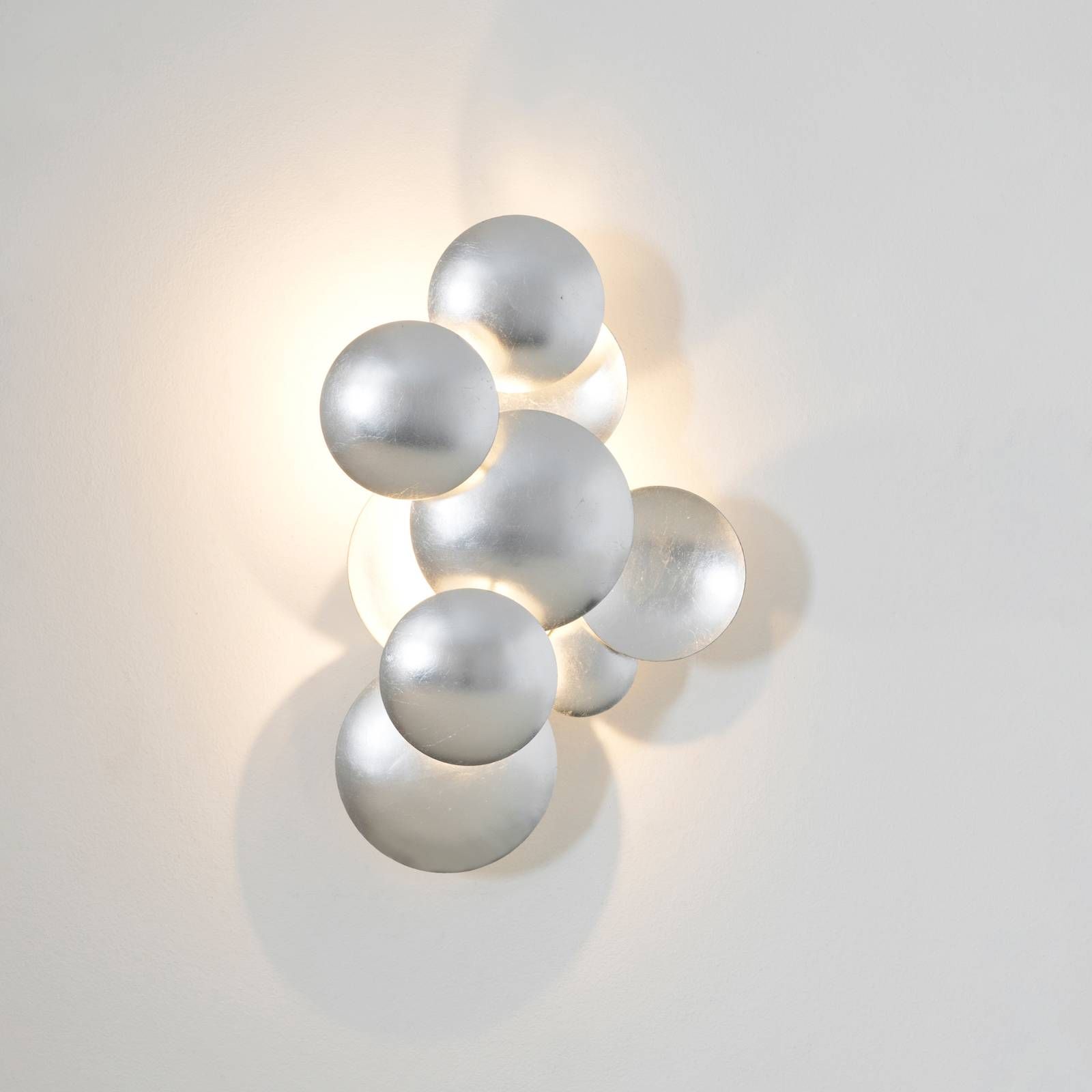 Holländer Nástenné LED svetlo Bolladaria, 3-pl., strieborná, Obývacia izba / jedáleň, železo, 3.2W, L: 27 cm, K: 42cm