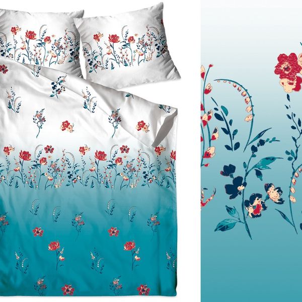 DomTextilu Romantické bavlnené modro biele posteľné obliečky s motívom kvetov 2 časti: 1ks 140 cmx200 + 1ks 70 cmx80 Modrá 70 x 80 cm 33814-164884