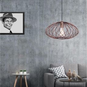 Nova Luce Závěsné měděné industriální svítidlo Eriberto - pr. 350 x 180 x  1320 mm, 60 W, měď NV 8436420