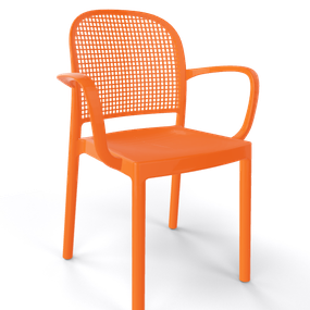 GABER - Stolička PANAMA s operadlami, oranžová
