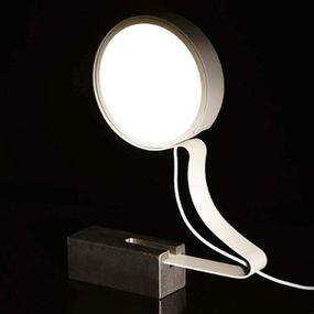 Knikerboker DND Profile – stolná LED lampa biela, Obývacia izba / jedáleň, oceľ, železo, sklo, 7W, K: 24.5cm