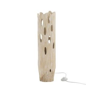 Stolná drevená lampa Paulownia Holes 1 - Ø 18 * 69cm