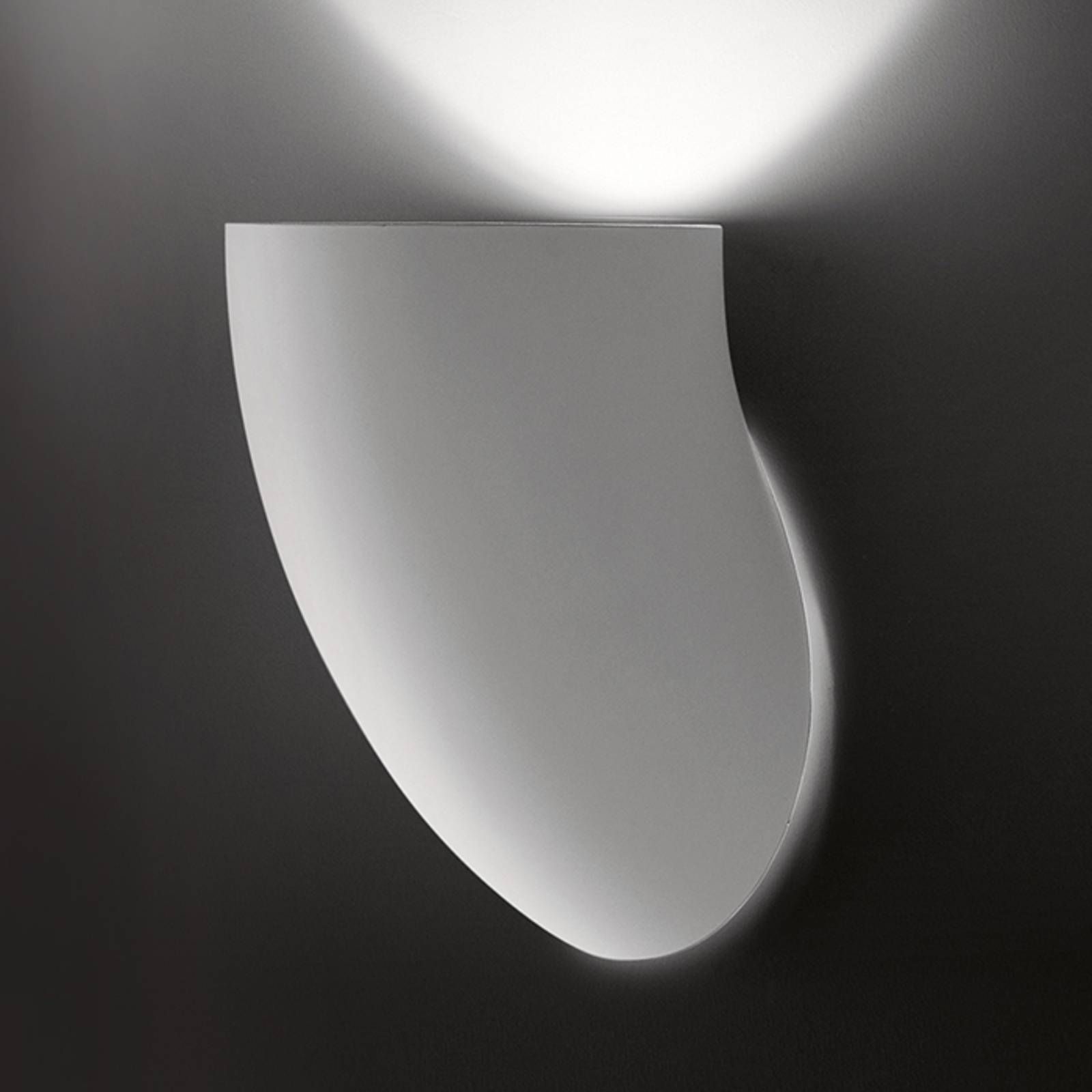 Martinelli Luce Gomito – biele nástenné svietidlo, Obývacia izba / jedáleň, živica, E27, 10W, L: 12.5 cm, K: 20cm