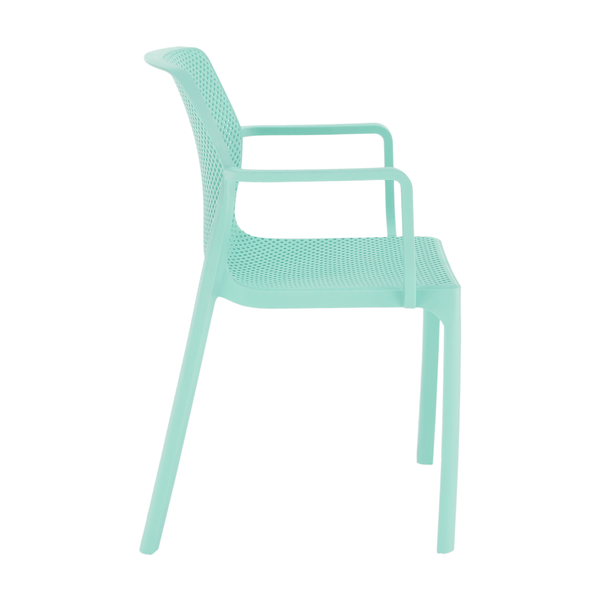 Stohovateľná stolička, mentolová/plast, FRENIA