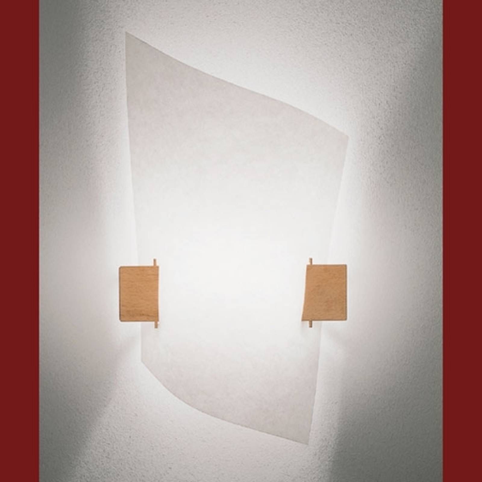 Domus Dizajnérske nástenné svetlo PLAN B, svetlé drevo, Obývacia izba / jedáleň, drevo, tienidlo na lampu z lunopalu, E27, 100W, L: 24 cm, K: 44cm