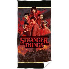 Carbotex · Bavlnená osuška Stranger Things - motív Season 4 - 100% bavlna, froté s gramážou 320 gr./m² - 70 x 140 cm