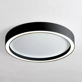 BOPP Bopp Aura stropné LED svietidlo Ø40cm biele/čierne, Obývacia izba / jedáleň, hliník, 20.5W, K: 4cm