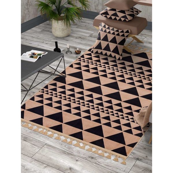 Béžový umývateľný koberec behúň 200x80 cm - Vitaus