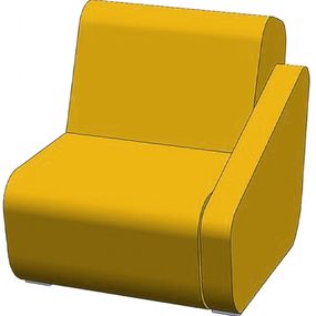 LD SEATING designové kreslo Open Port, OP-KL,BR, modulární