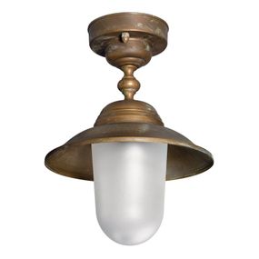 Moretti Luce Stropné svietidlo Salina odolné voči morskej vode, mosadz, sklo, E27, 70W, K: 30cm