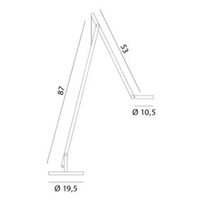 Rotaliana String F1 DTW stojaca lampa čierna Ag, Obývacia izba / jedáleň, hliník, polykarbonát, textil, 9W, K: 87cm