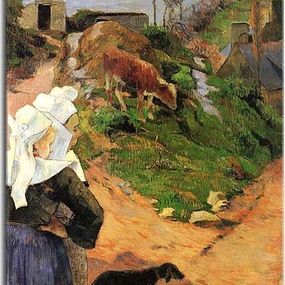 Breton Women at the Turn Paul Gauguin Obraz  zs17074