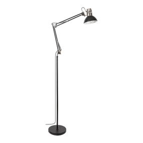 Rabalux 2196 - Stojacia lampa ARISTEO 1xE27/40W/230V čierna/lesklý chróm