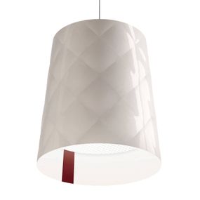 Kundalini New York závesná lampa, Ø 45 cm, biela, Obývacia izba / jedáleň, plast, E27, 30W, K: 51cm