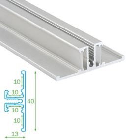 FKT AL profil pro LED pásky s plexi FKU55-1M-EL elox - 1m 4737623-S