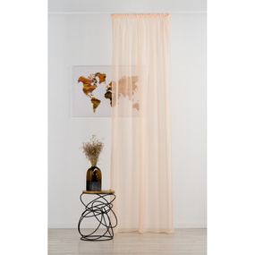 Záclona v lososovoružovej farbe 300x260 cm Voile - Mendola Fabrics