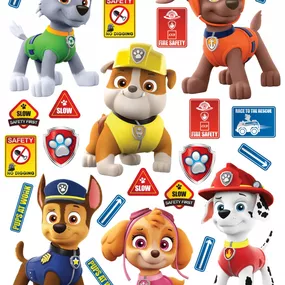 DK 2325 AG Design Samolepiace dekorácie - samolepka na stenu - Paw Patrol, veľkosť 65 cm x 85 cm