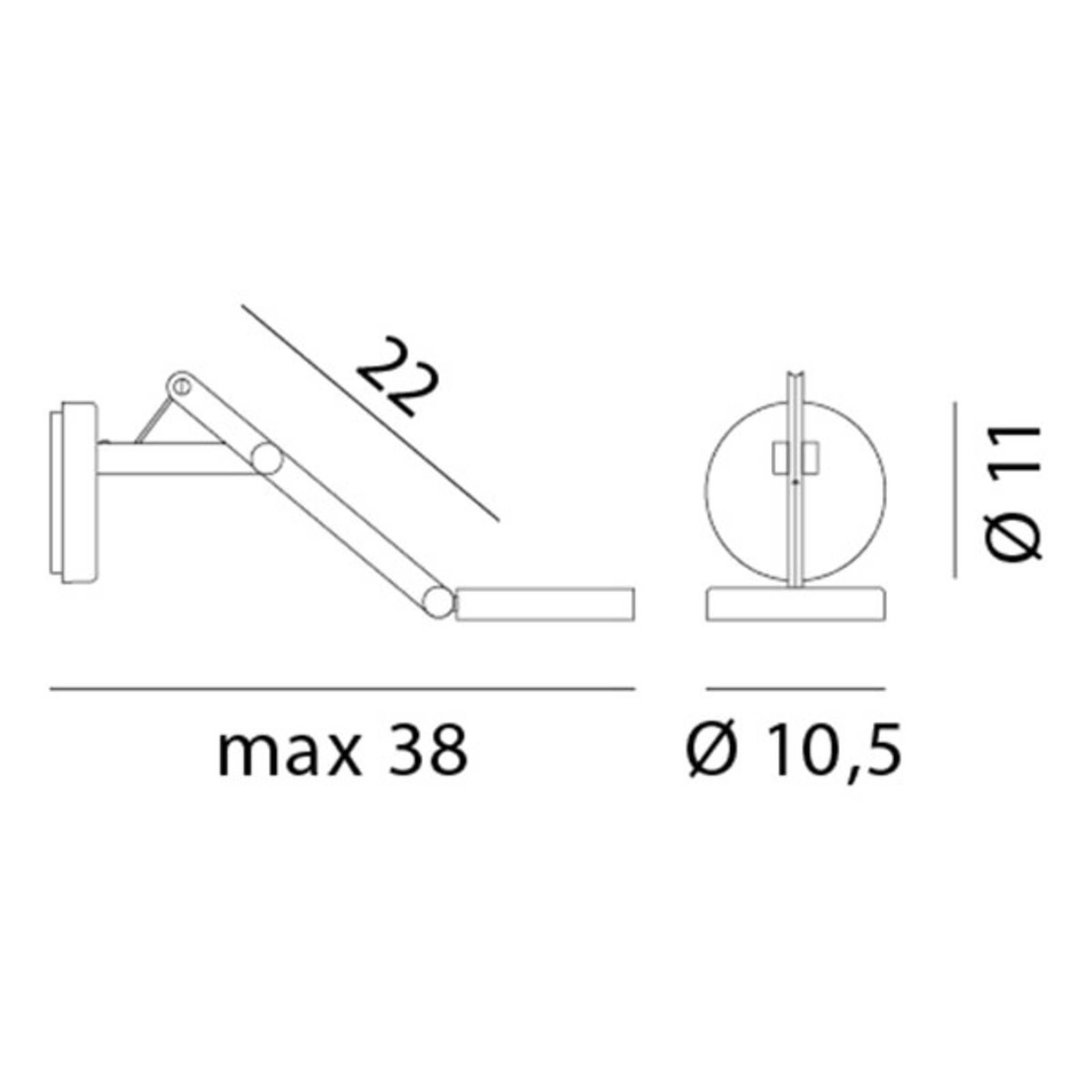 Rotaliana String W0 DTW nástenné biela oranžová, Obývacia izba / jedáleň, hliník, polykarbonát, textil, 9W