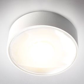 Heitronic Vonkajšie stropné LED svietidlo Girona, biele, hliník, sklo, 6W, K: 3.6cm