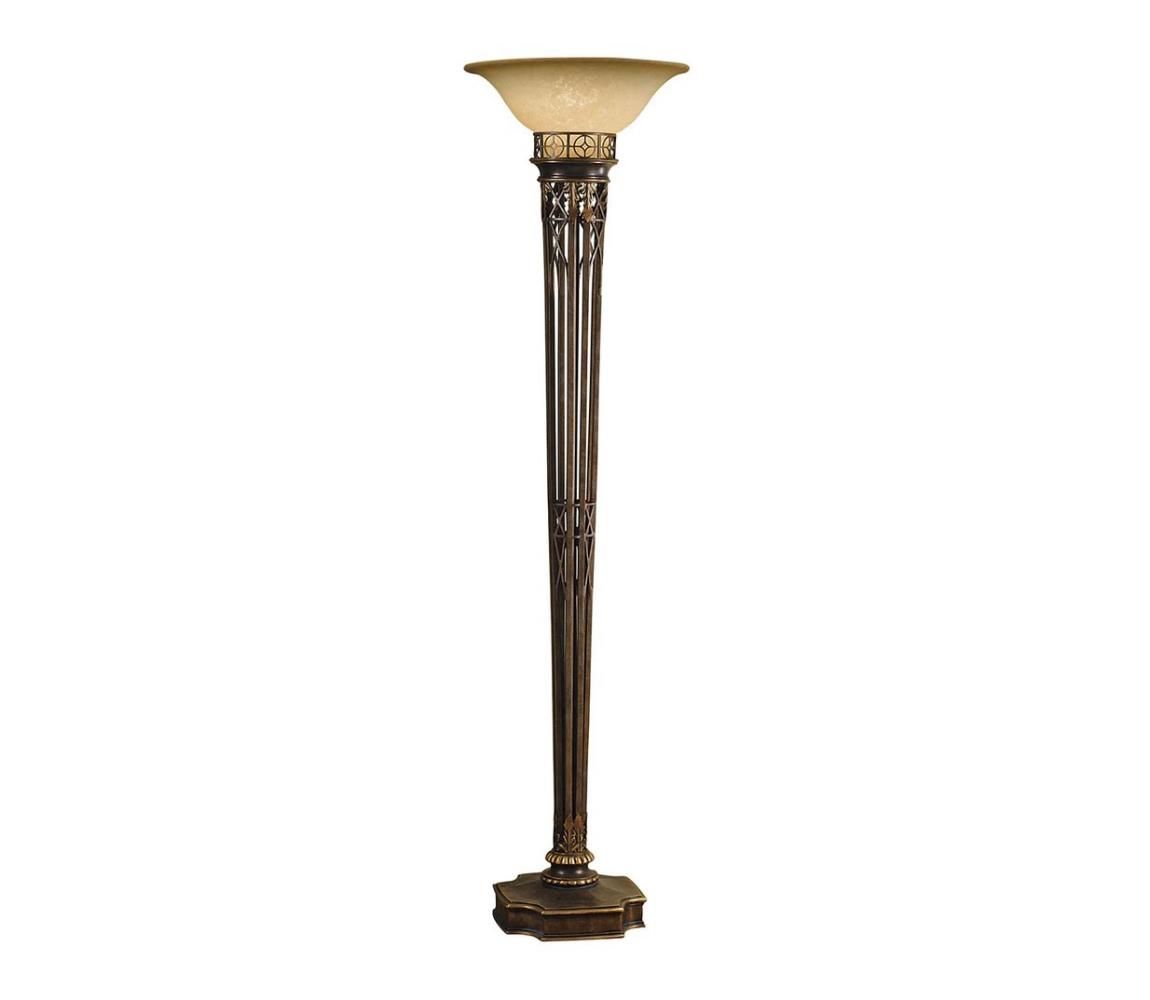 Feiss - Stojacia lampa OPERA 1xE27/100W/230V bronz/béžová