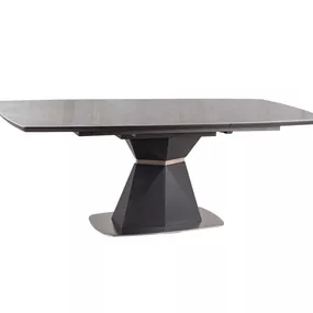 AGBA, rozkladací jedálenský stôl, mramor / antracit