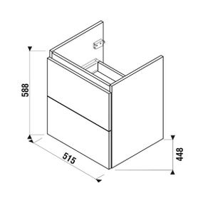 Jika Mio-N - Umývadlová skrinka, 515x588x448 mm, jaseň H40J7134013421