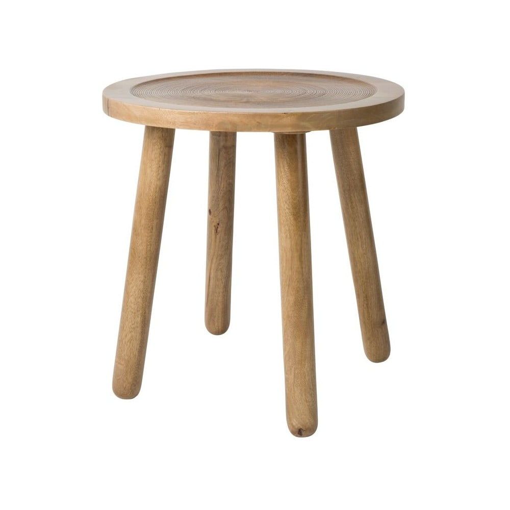 Odkladací stolík z mangového dreva Zuiver Dendron, Ø 43 cm