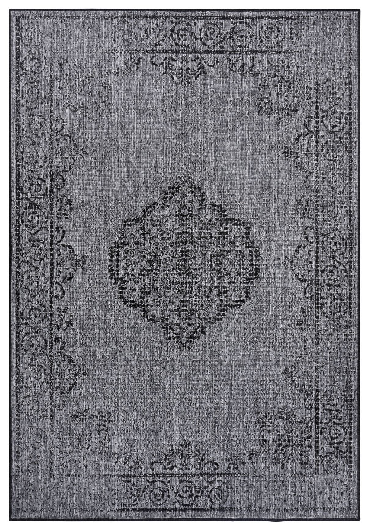 NORTHRUGS - Hanse Home koberce Kusový koberec Twin Supreme 105424 Cebu Night Silver – na von aj na doma - 160x230 cm