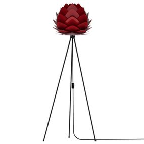 UMAGE Aluvia mini lampa čierna/rubínovo-červená, Obývacia izba / jedáleň, hliník, E27, 15W, K: 139cm