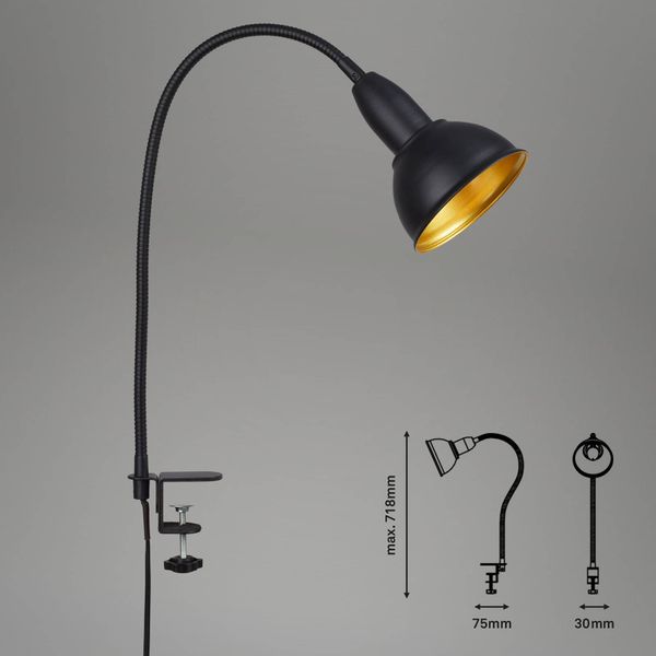 Briloner Upínacia lampa Hygge Comfort light Retro, čierna, Obývacia izba / jedáleň, kov, E14, 25W, L: 11.4 cm, K: 71.8cm