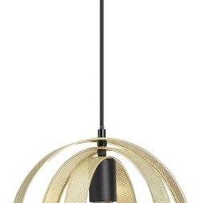 Rabalux 3607 závesné stropné svietidlo Harlow 1x60W | E27 - matná čierna, zlatá