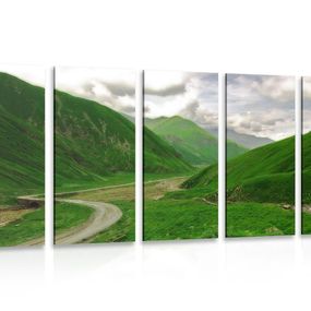 5-dielny obraz zelená krajina