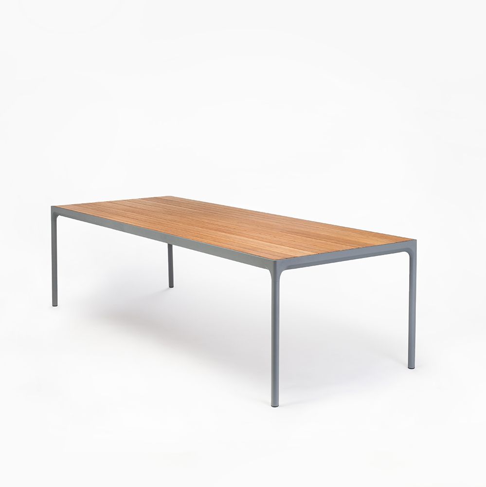 Houe Denmark - Stôl FOUR, 210 cm, bambus / sivý rám